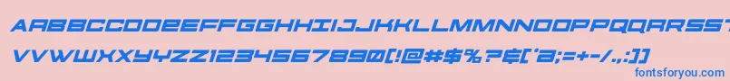 futureforcesital Font – Blue Fonts on Pink Background