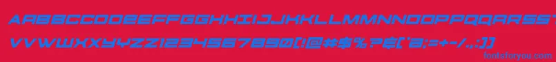 futureforcesital Font – Blue Fonts on Red Background