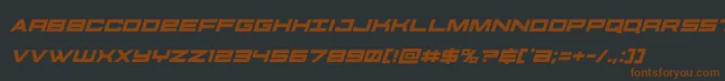 futureforcesital Font – Brown Fonts on Black Background