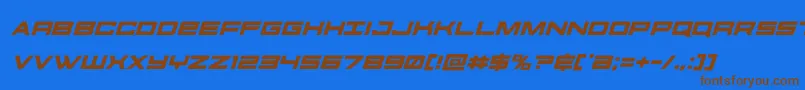 Шрифт futureforcesital – коричневые шрифты на синем фоне