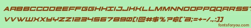 futureforcesital Font – Brown Fonts on Green Background