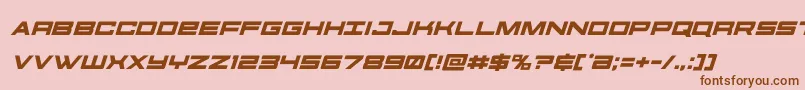 futureforcesital-fontti – ruskeat fontit vaaleanpunaisella taustalla