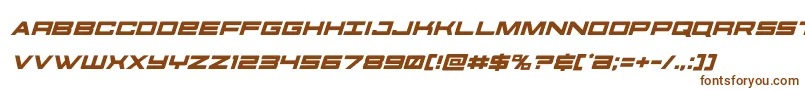 futureforcesital-fontti – ruskeat fontit valkoisella taustalla