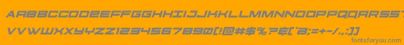 futureforcesital Font – Gray Fonts on Orange Background