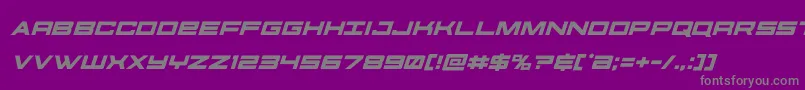 futureforcesital-fontti – harmaat kirjasimet violetilla taustalla