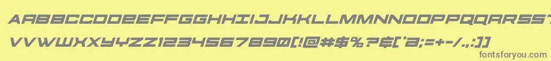 futureforcesital-fontti – harmaat kirjasimet keltaisella taustalla
