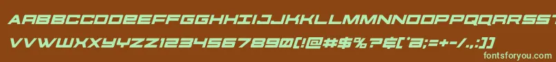 futureforcesital Font – Green Fonts on Brown Background