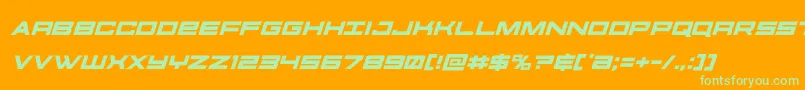 futureforcesital Font – Green Fonts on Orange Background