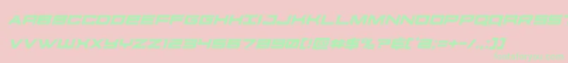 フォントfutureforcesital – ピンクの背景に緑の文字
