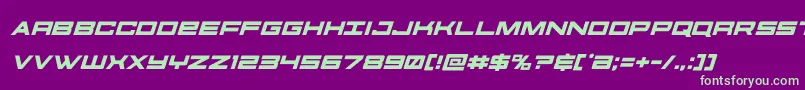 futureforcesital-fontti – vihreät fontit violetilla taustalla