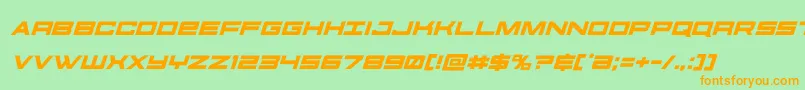 futureforcesital Font – Orange Fonts on Green Background