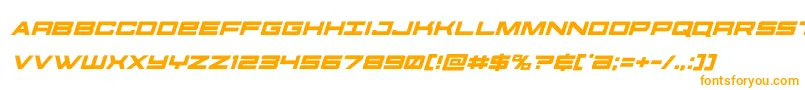 futureforcesital Font – Orange Fonts on White Background