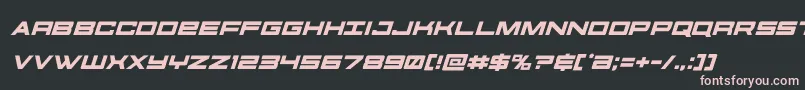 futureforcesital-fontti – vaaleanpunaiset fontit mustalla taustalla