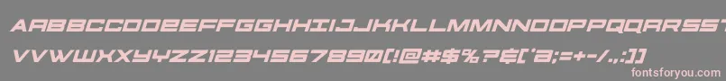 フォントfutureforcesital – 灰色の背景にピンクのフォント