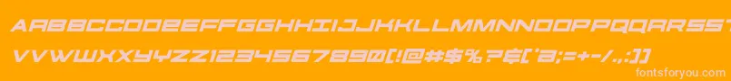 futureforcesital Font – Pink Fonts on Orange Background