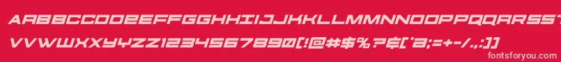 futureforcesital-fontti – vaaleanpunaiset fontit punaisella taustalla