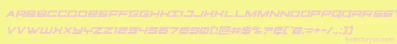 futureforcesital Font – Pink Fonts on Yellow Background