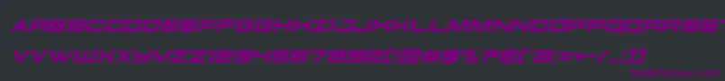 Шрифт futureforcesital – фиолетовые шрифты на чёрном фоне