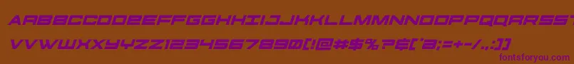 futureforcesital-fontti – violetit fontit ruskealla taustalla