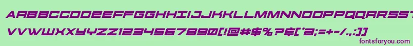 Шрифт futureforcesital – фиолетовые шрифты на зелёном фоне
