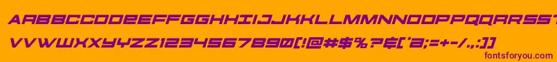 futureforcesital Font – Purple Fonts on Orange Background