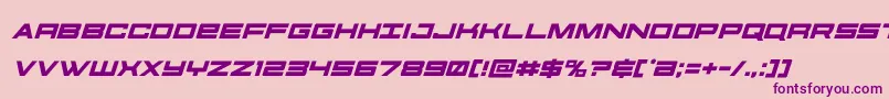 futureforcesital Font – Purple Fonts on Pink Background