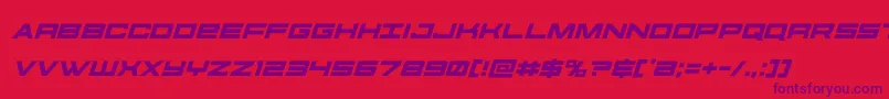 Шрифт futureforcesital – фиолетовые шрифты на красном фоне