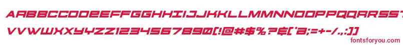 futureforcesital-Schriftart – Rote Schriften auf weißem Hintergrund