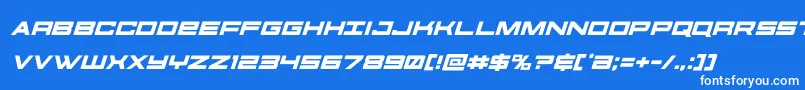 futureforcesital Font – White Fonts on Blue Background