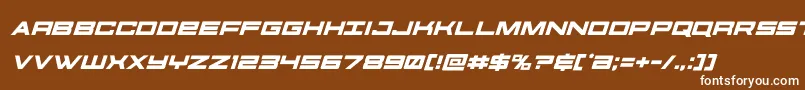 futureforcesital-fontti – valkoiset fontit ruskealla taustalla