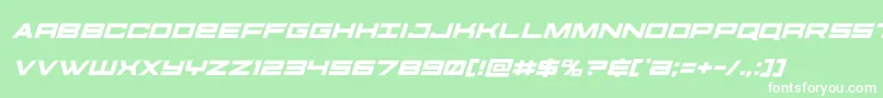 futureforcesital Font – White Fonts on Green Background