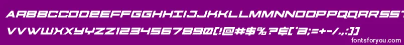 Шрифт futureforcesital – белые шрифты на фиолетовом фоне