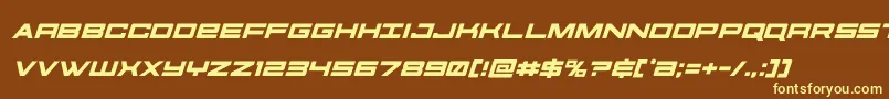 Шрифт futureforcesital – жёлтые шрифты на коричневом фоне