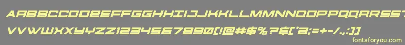 futureforcesital-Schriftart – Gelbe Schriften auf grauem Hintergrund