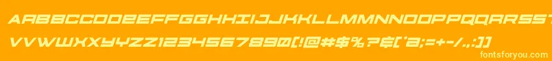 futureforcesital-fontti – keltaiset fontit oranssilla taustalla