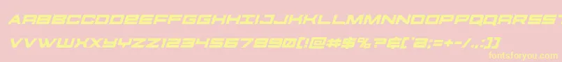 futureforcesital Font – Yellow Fonts on Pink Background