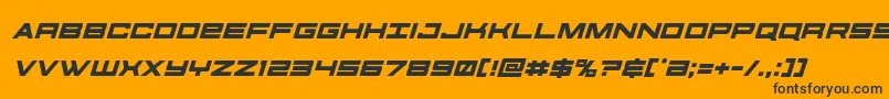 futureforcesital Font – Black Fonts on Orange Background