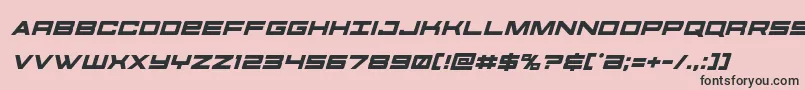 futureforcesital Font – Black Fonts on Pink Background