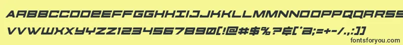 futureforcesital Font – Black Fonts on Yellow Background