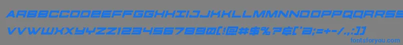 futureforcesital Font – Blue Fonts on Gray Background