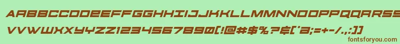 futureforcesital Font – Brown Fonts on Green Background