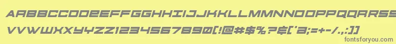 futureforcesital Font – Gray Fonts on Yellow Background