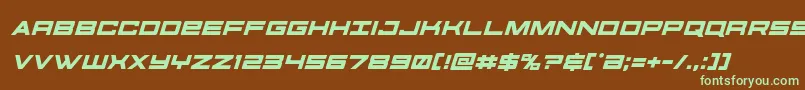 futureforcesital Font – Green Fonts on Brown Background