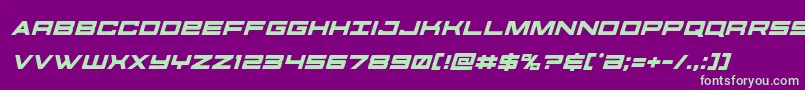 futureforcesital Font – Green Fonts on Purple Background