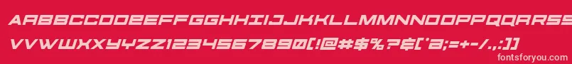 futureforcesital Font – Pink Fonts on Red Background