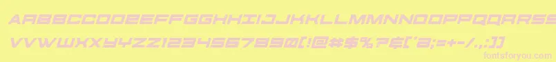 futureforcesital Font – Pink Fonts on Yellow Background