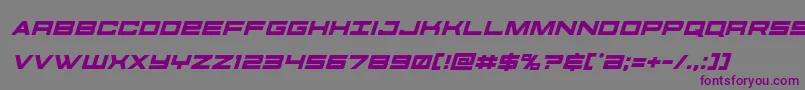 futureforcesital Font – Purple Fonts on Gray Background