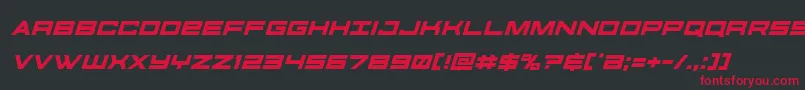 futureforcesital Font – Red Fonts on Black Background