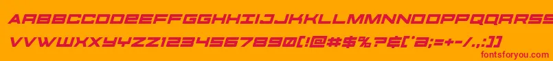 futureforcesital Font – Red Fonts on Orange Background