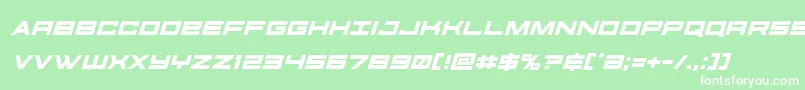 futureforcesital Font – White Fonts on Green Background